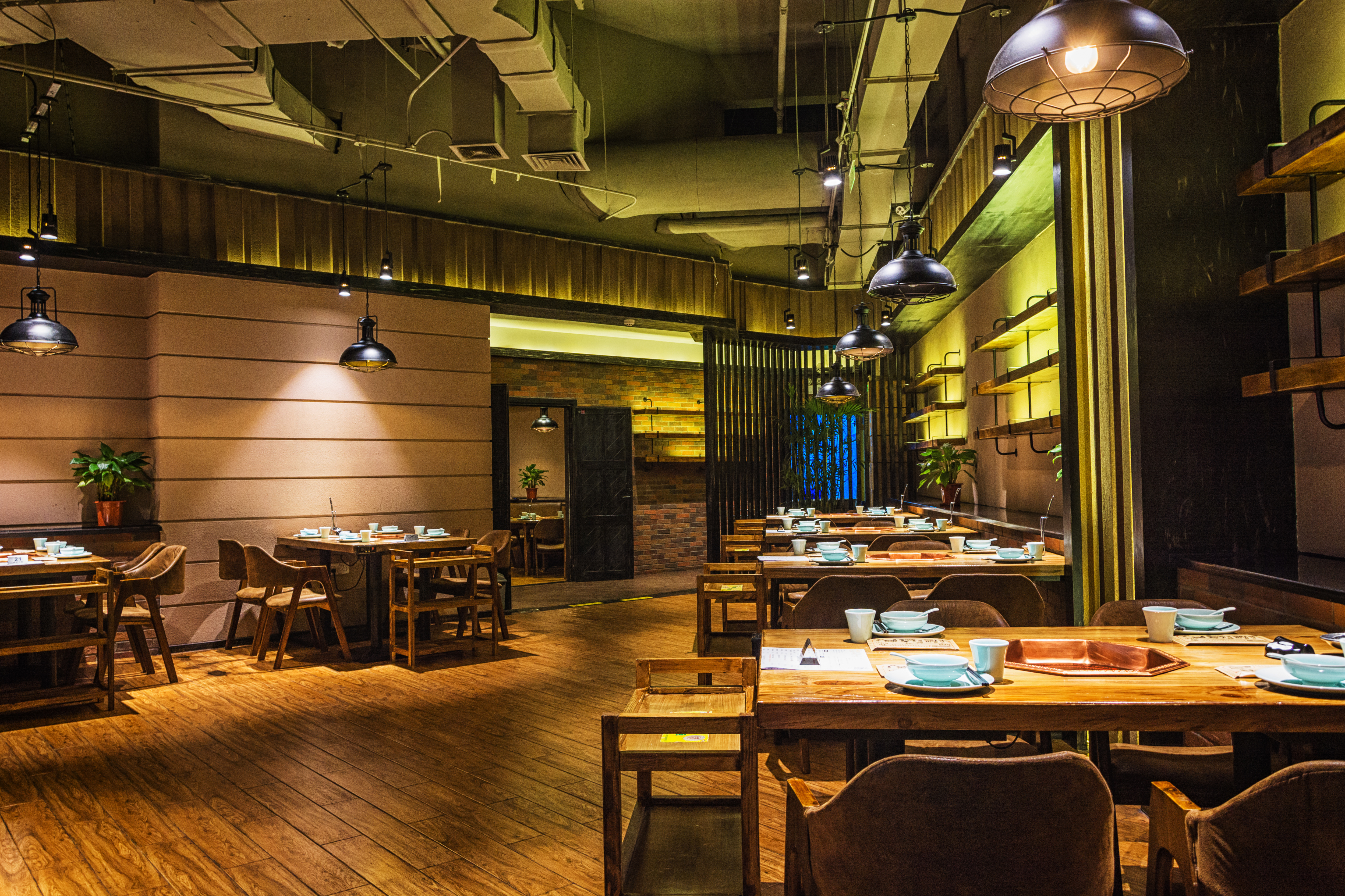 The restaurant interior